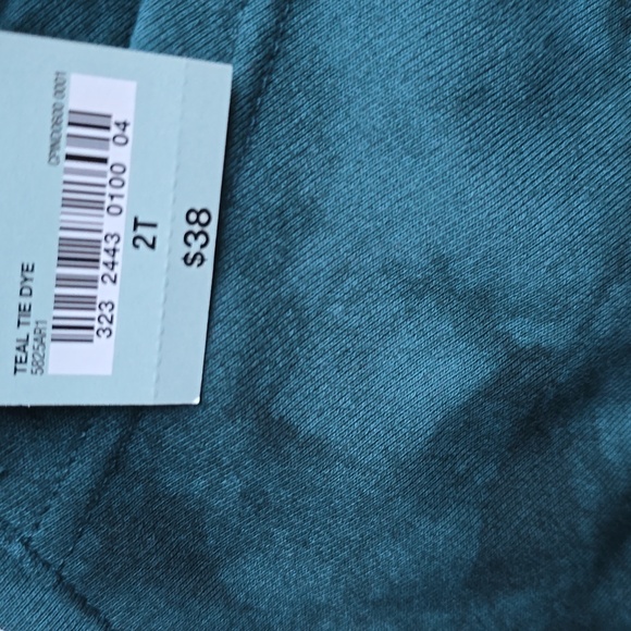 OKIE DOKIE TODDLER BOYS 2 PIECE TEAL TIE DYE HOODED OUTFIT SIZE 2T - Picture 4 of 7